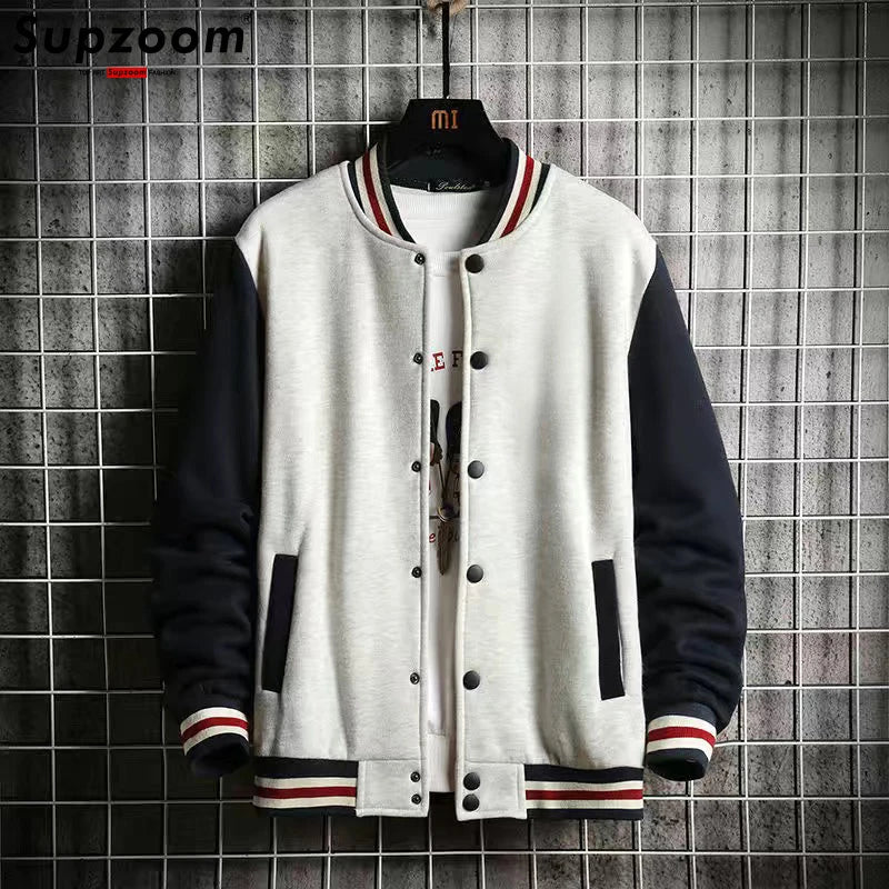 Men's Fleece Bomber Jacket by Supzoom GRAY