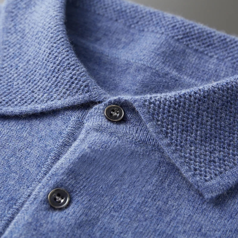 Men's Wool Polo Shirt-MODAUTLET