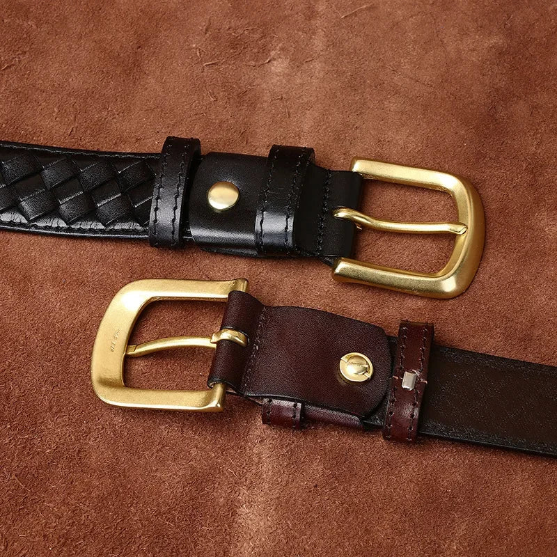 Handcrafted Woven Leather Belt-MODAUTLET