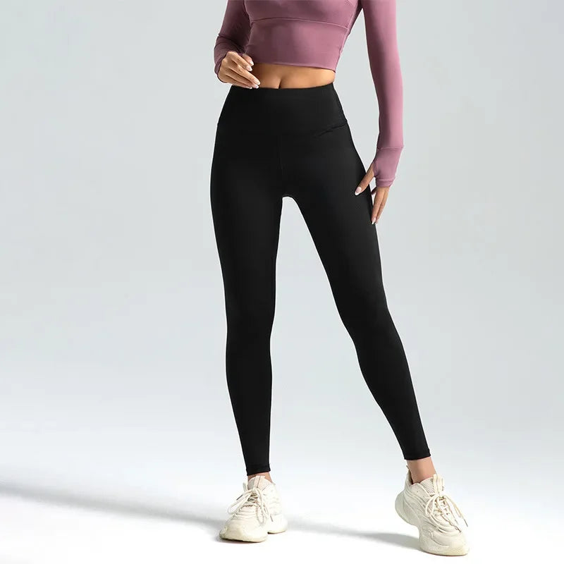 Women's Y2K High Waist Seamless Booty Lifting Gym Leggings Black