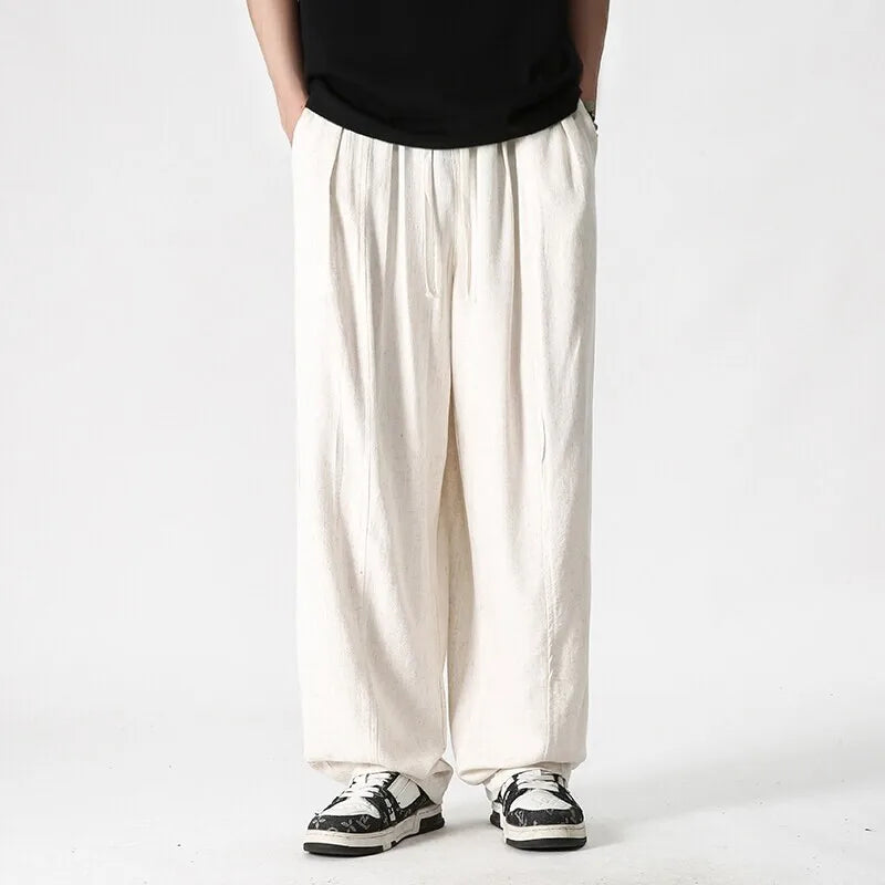 Men's Urban Breeze Linen Trousers-MODAUTLET