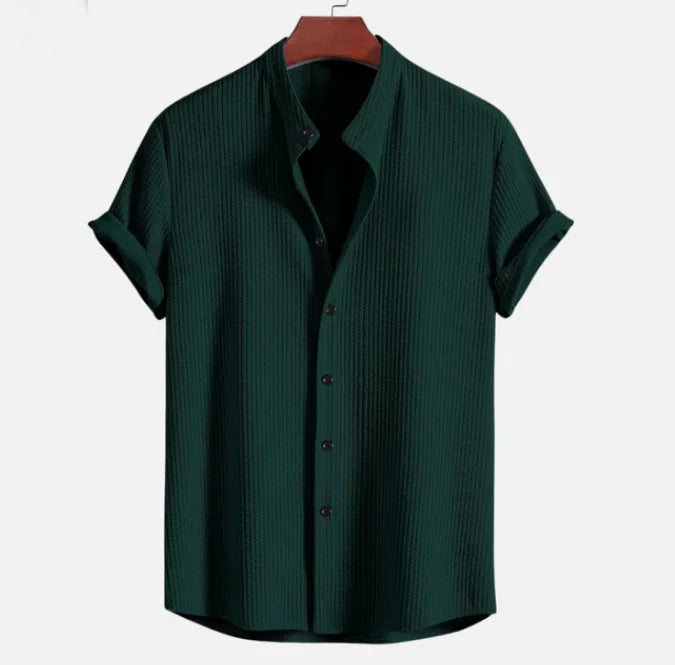 AeroLite Breathable Summer Shirt for Cool and Comfortable Warm Weather Wear Dark green