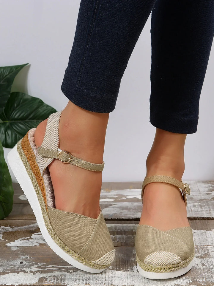 Woman's Closed Toe Wedge Sandals-MODAUTLET