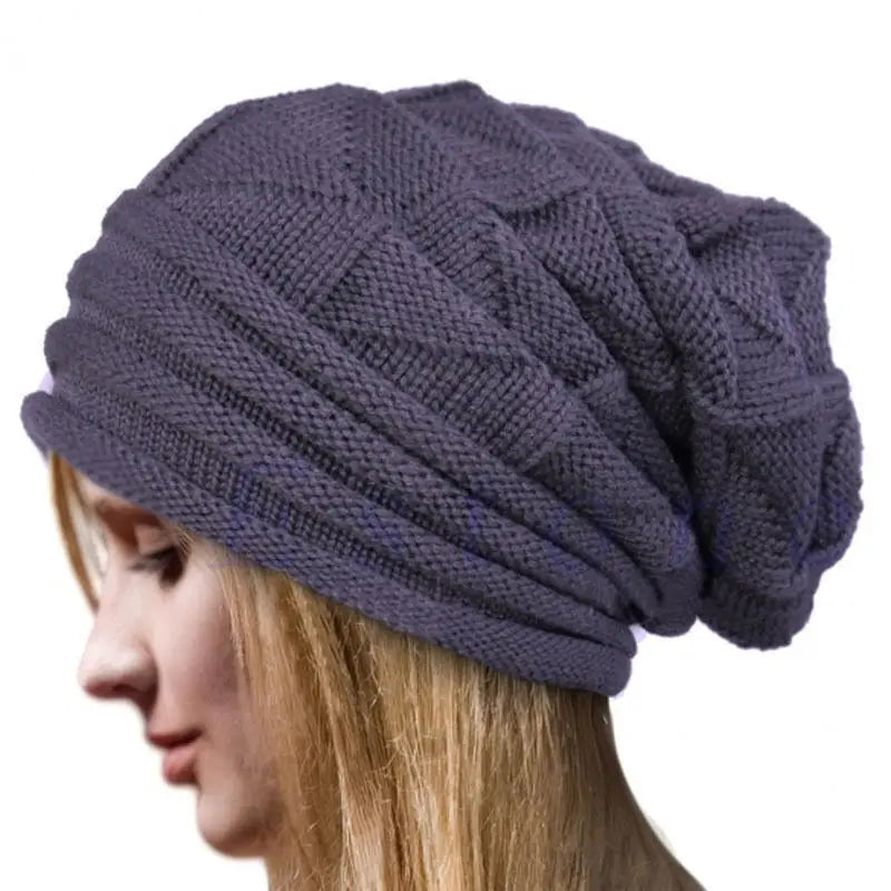 Unisex Oversized Knitted Beanie Hat-MODAUTLET