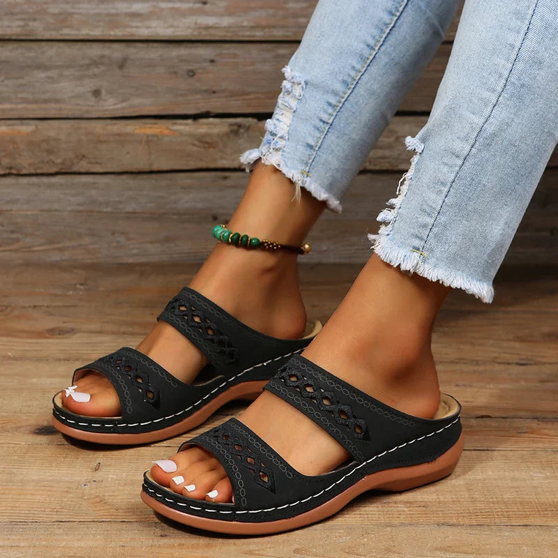 Women's Chunky Orthopedic Sandals Black