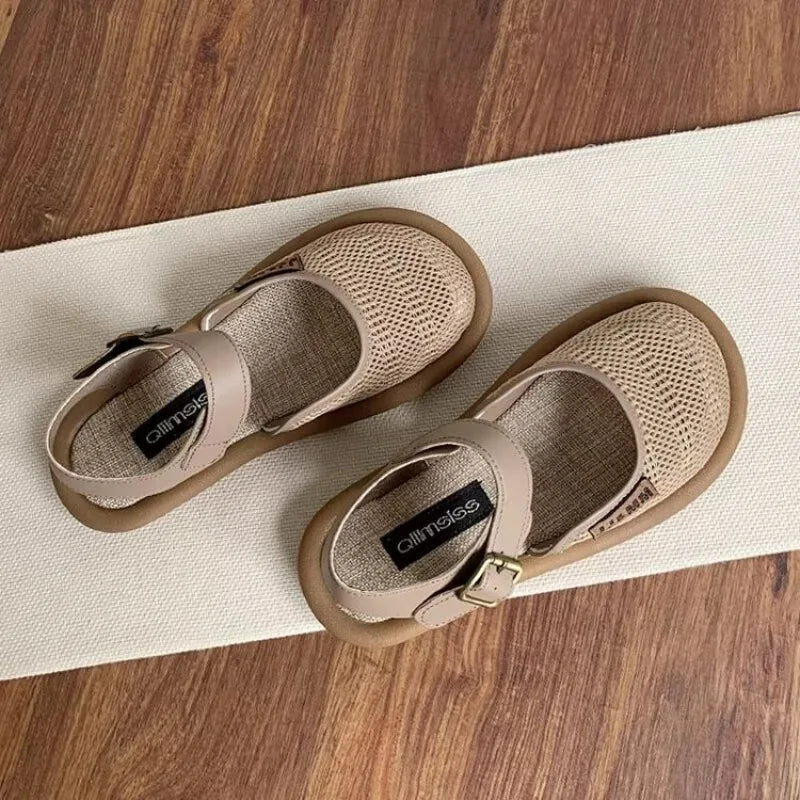 Women's Breathable Flat Bottom Casual Sandals-MODAUTLET