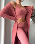 Women's Knit Set – Stylish Comfort, Versatile Design Pink