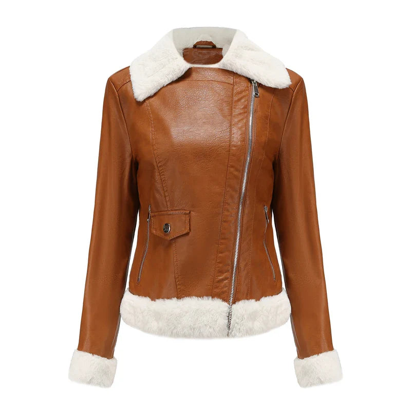 Women's Leather Jacket – Timeless Style and Durability. Brown