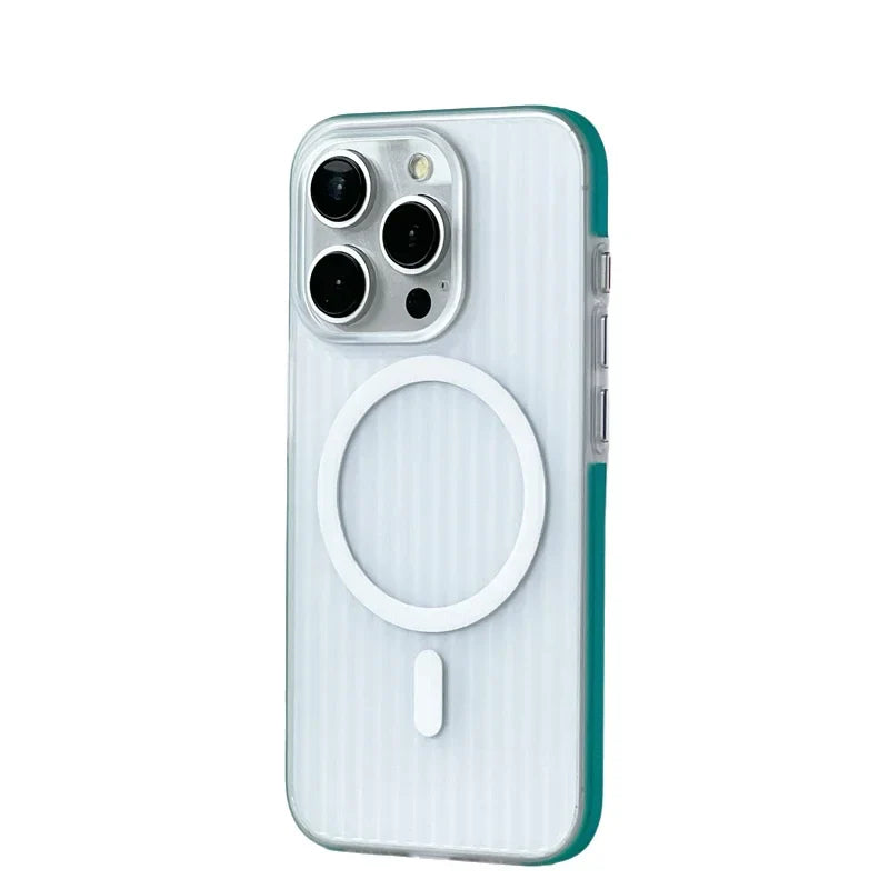 MagSafe Frosted Protective Case Green Edge