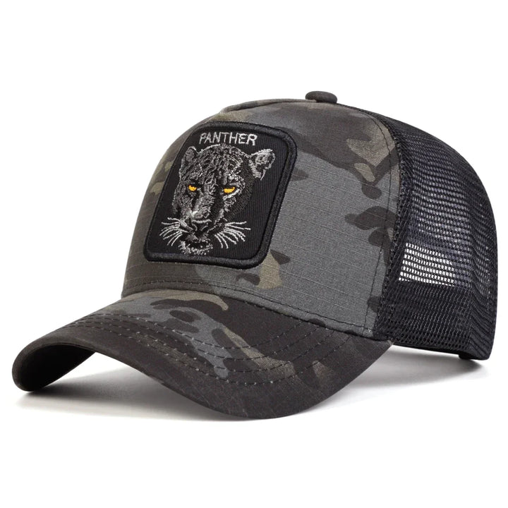 Panther Print Cap-MODAUTLET