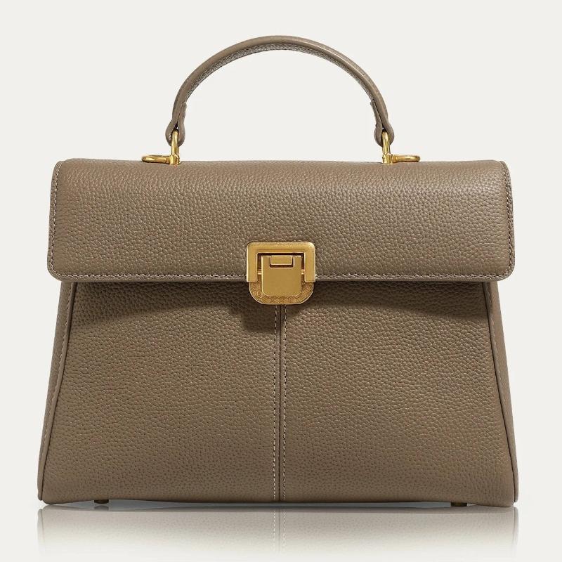 Structured Top Handle Handbag for Women – Elegant Everyday Style Gray