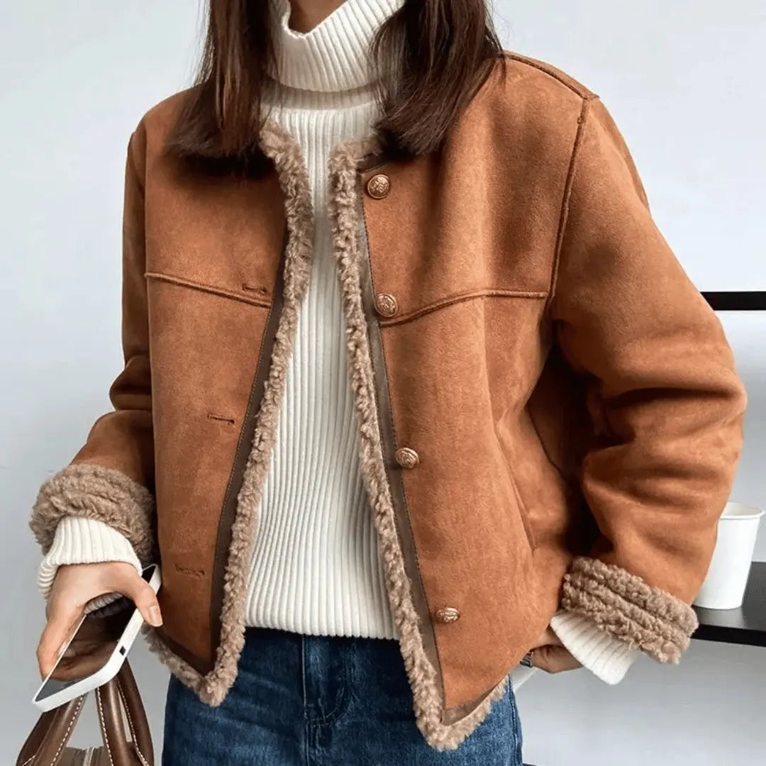 Sherpa Edge Jacket - Premium Comfort and Style Brown