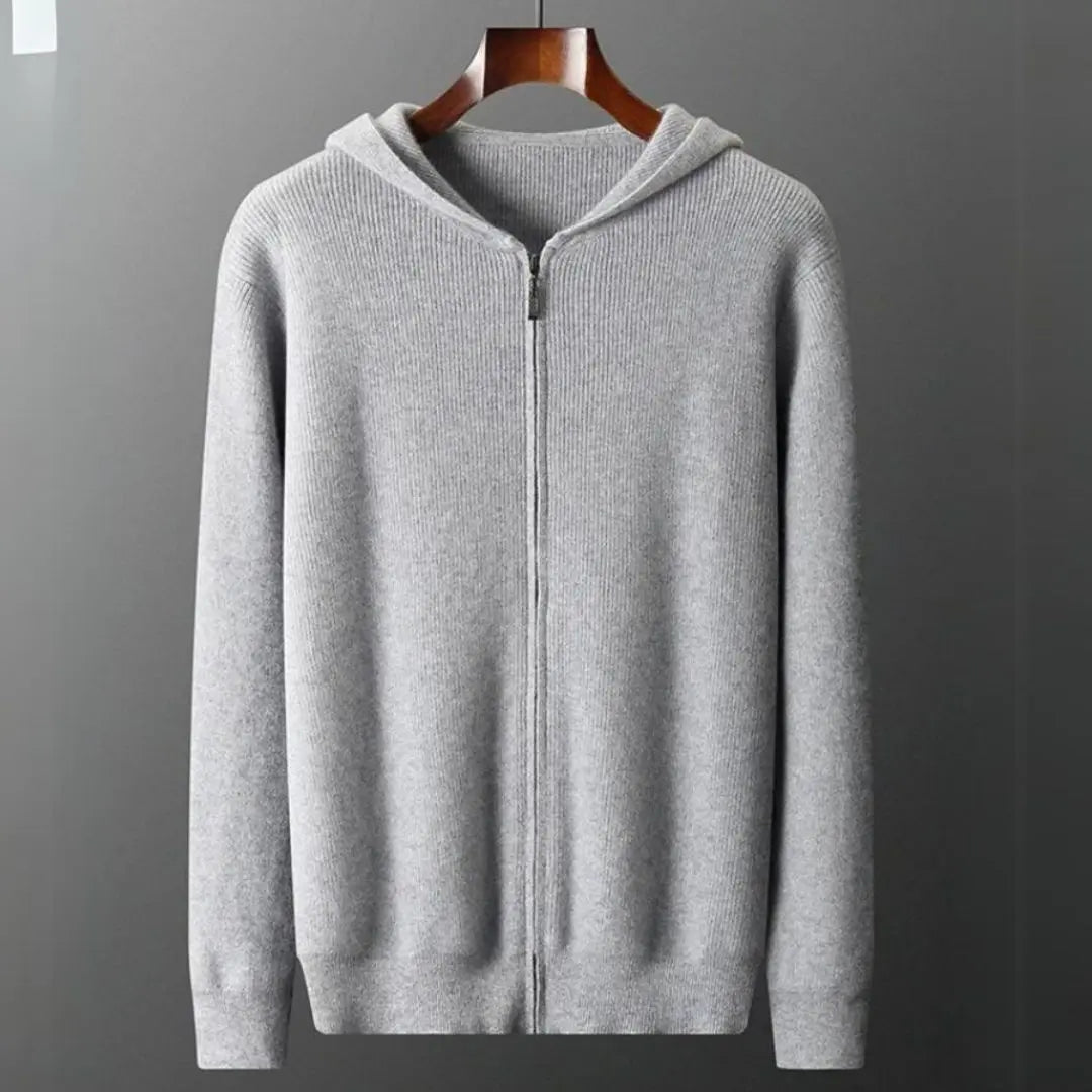 Zip Cashmere Cardigan