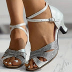 Women's Sparkling Peep Toe Sandals