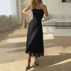 Women's Sleeveless Midi Dress – Chic and Comfortable Style Black