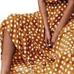 Women's Sleeveless Polka Dot Maxi Dress – Chic & Comfortable Style