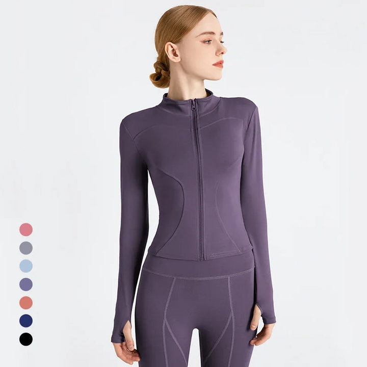 Slim Fit Tracksuit Jacket for a Stylish Look Purple