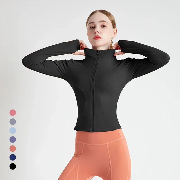 Slim Fit Tracksuit Jacket for a Stylish Look Black