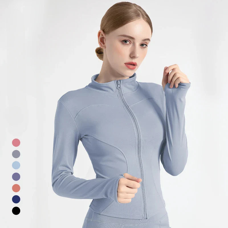 Slim Fit Tracksuit Jacket for a Stylish Look Ash Blue