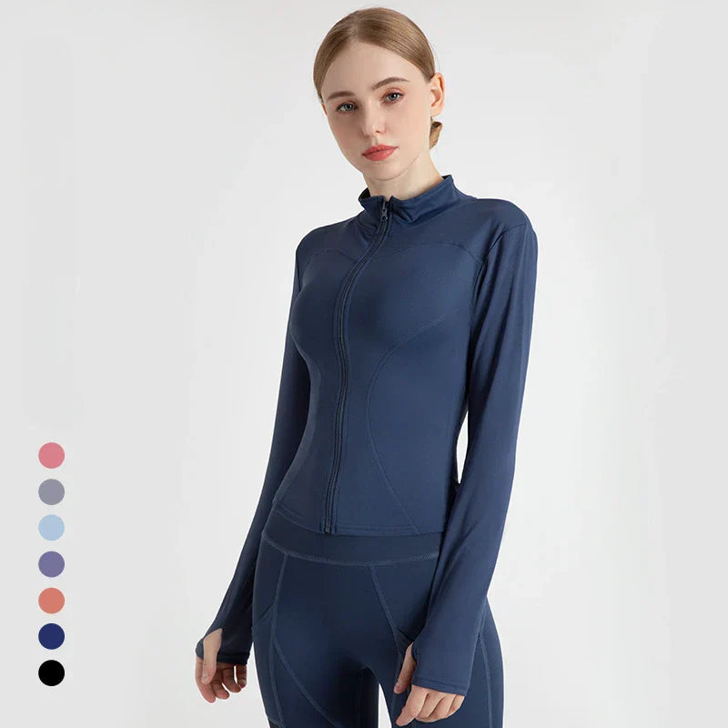 Slim Fit Tracksuit Jacket for a Stylish Look Dark Blue