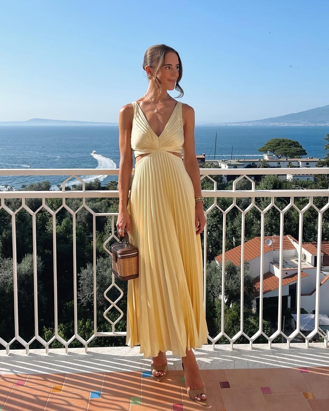 Maxikjole med V-hals til kvinder til bryllupsgæster - Elegant aftenbeklædning