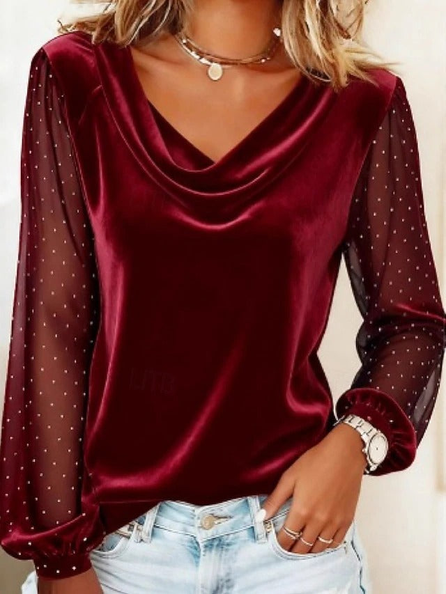 Women's Radiant Evening Blouse Wine