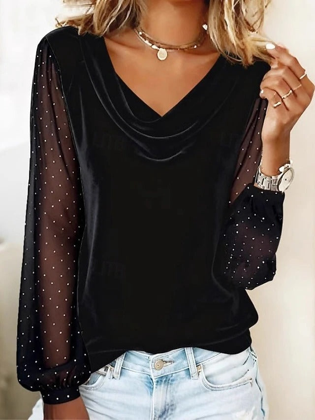 Women's Radiant Evening Blouse Black