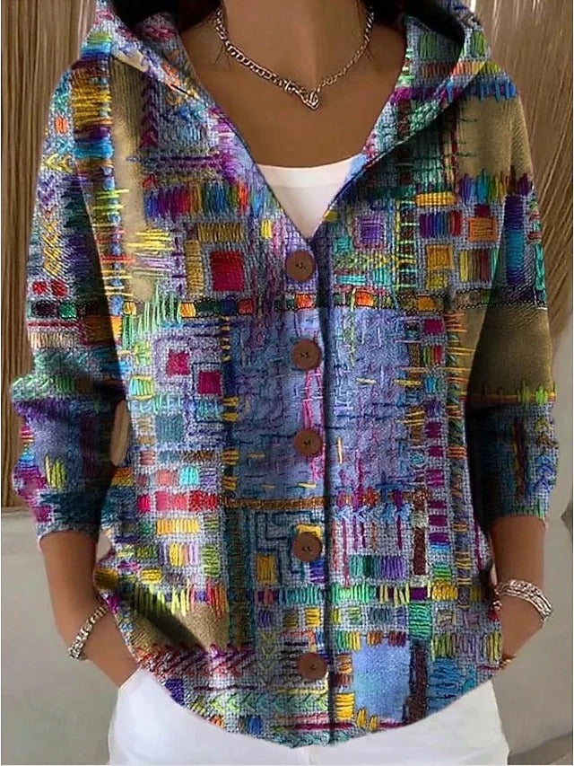 Cassidy | Cardigan artistico lungo e confortevole da donna