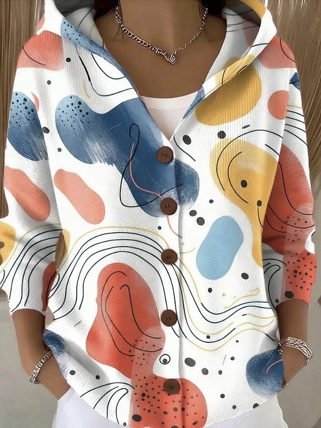 Cassidy | Cardigan artistico lungo e confortevole da donna