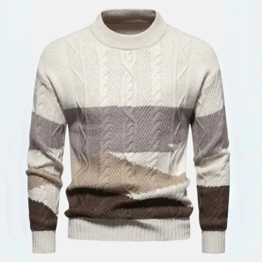 Gradient Cable-Knit Sweater for Stylish Comfort Maroni