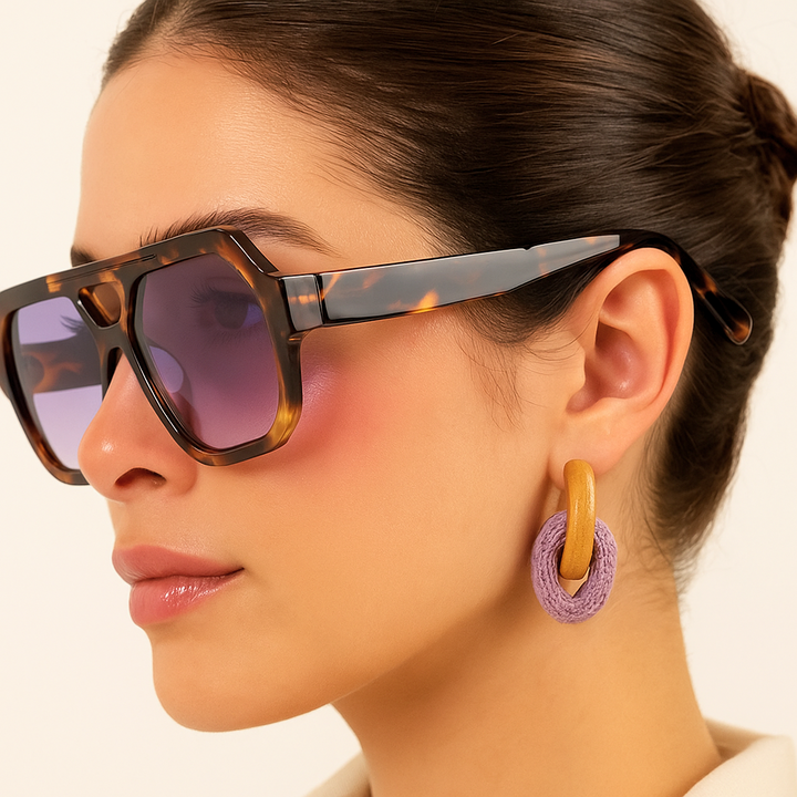 Square Frame Sunglasses - Miami Style