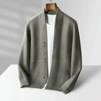Virgin Wool Cardigan - Premium Quality Knitwear Green