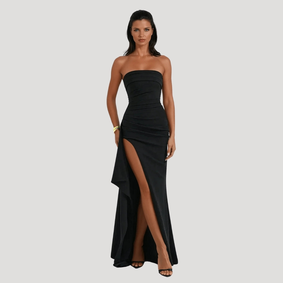 Clara | Damen Trägerloses Maxikleid für Hochzeitsgäste