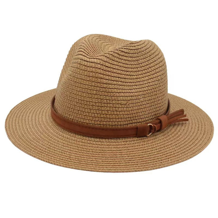 Straw-woven Breathable Casual Straw Hat Khaki M