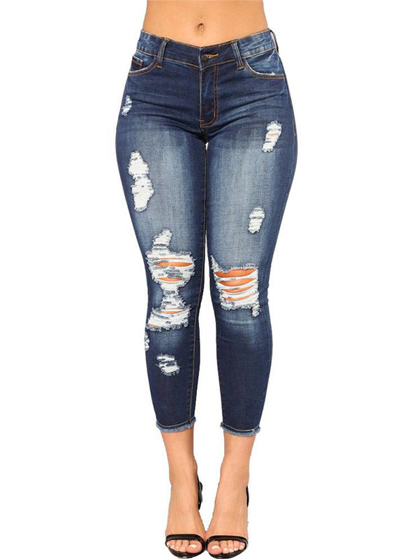 Damejeans med stretch og ankelløft