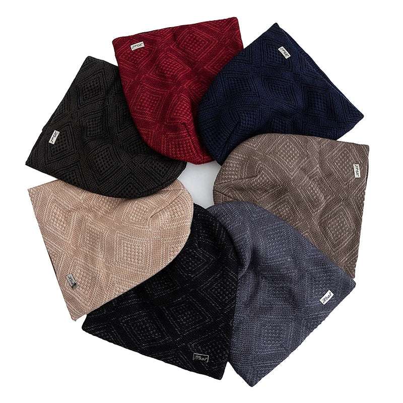 Striped Slouchy Knit Winter Beanie for Women