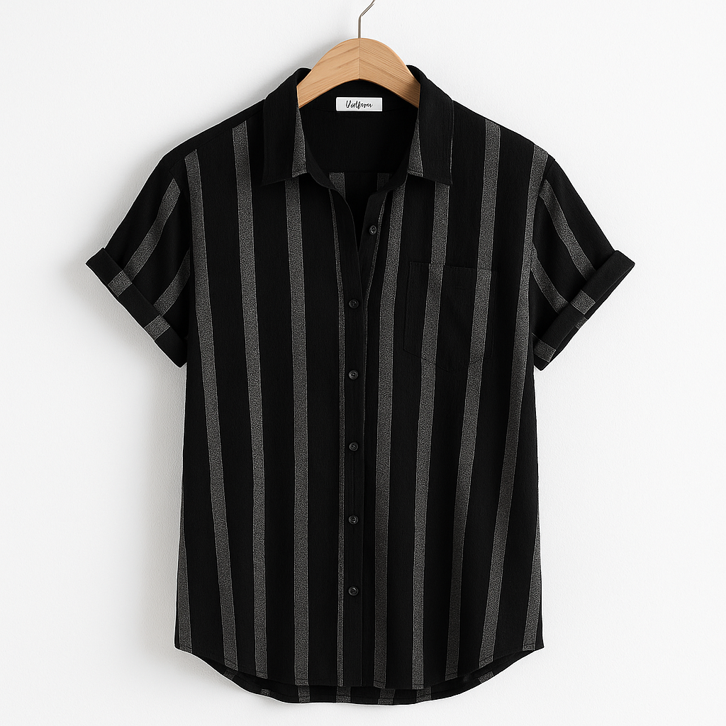 Men's Striped Linen Shirt - Castello Style
