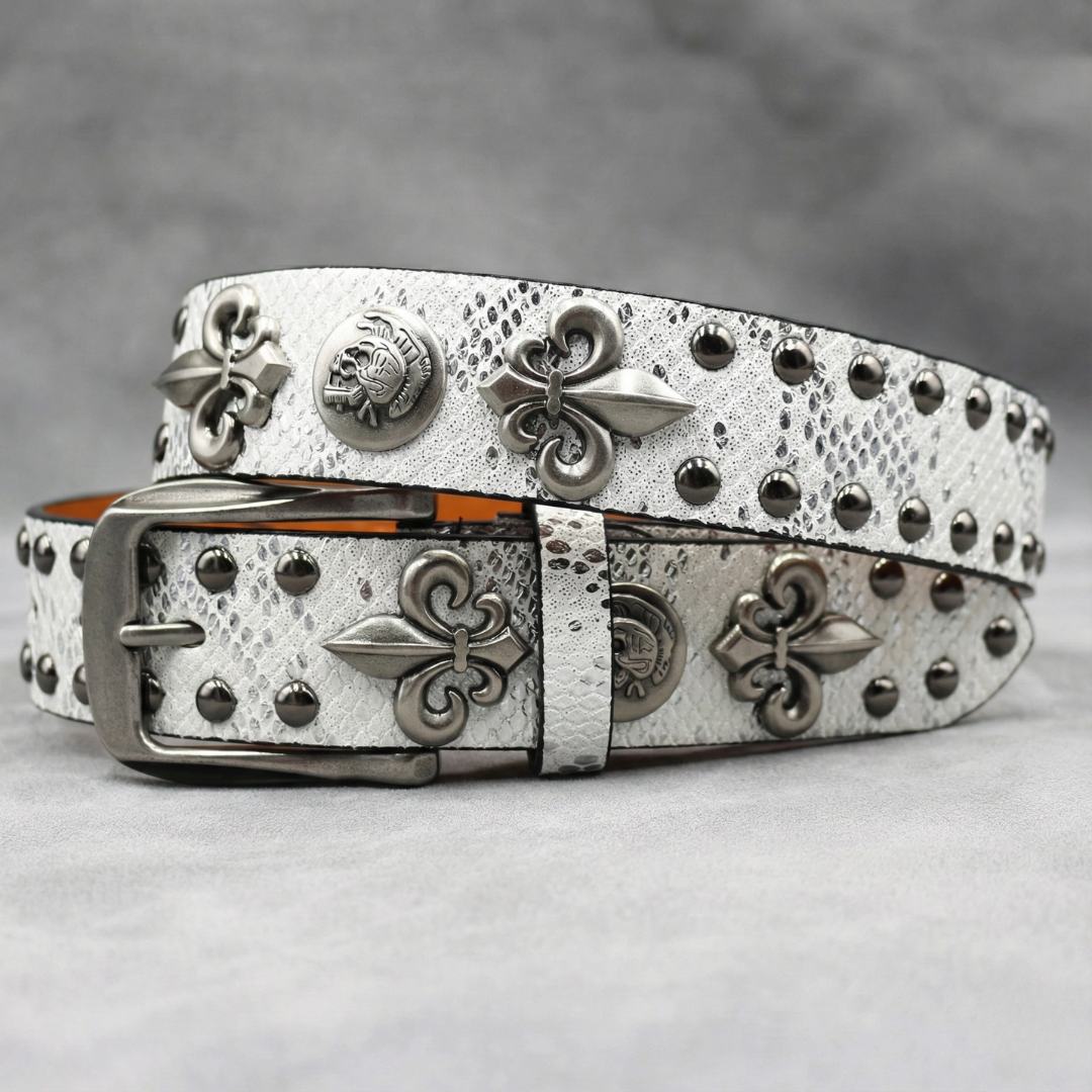 Studded Fashion Belt for Stylish Looks Silver