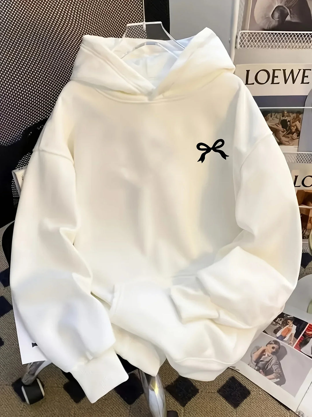 Stylish Bow Tie Hoodie for Comfortable Casual Wear-MODAUTLET