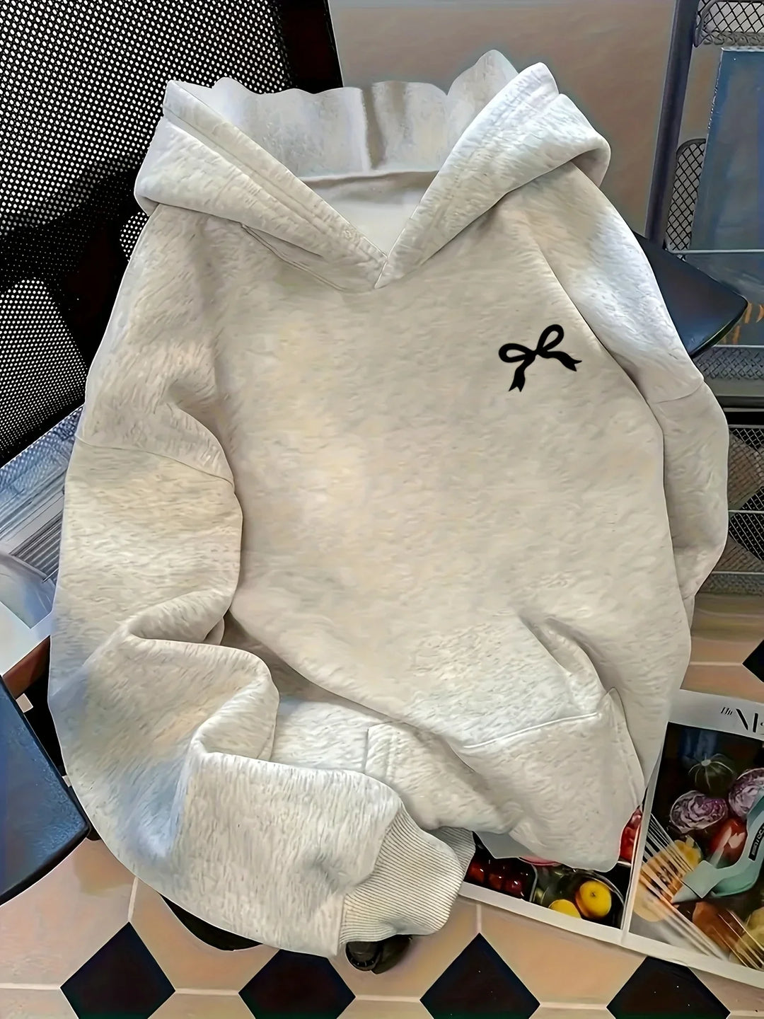 Stylish Bow Tie Hoodie for Comfortable Casual Wear-MODAUTLET