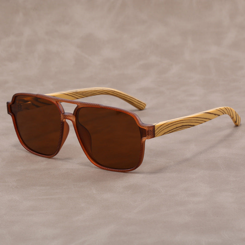 Stylish Oak Wood Sunglasses Red