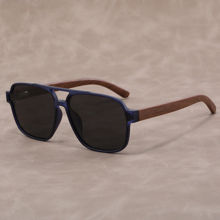 Stylish Oak Wood Sunglasses Black