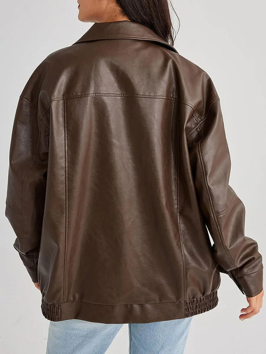 Stylish Oversized Bomber Jacket