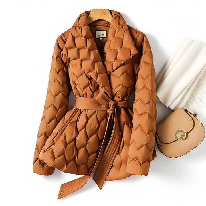 Stylish Puffer Jacket for Ultimate Warmth Sunset copper