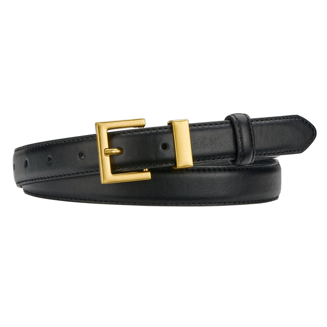 Stylish Square Buckle Belt for Versatile Fashion Black