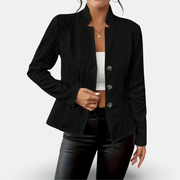 Stylish Tailored Cardigan for Women - Flattering Fit Black