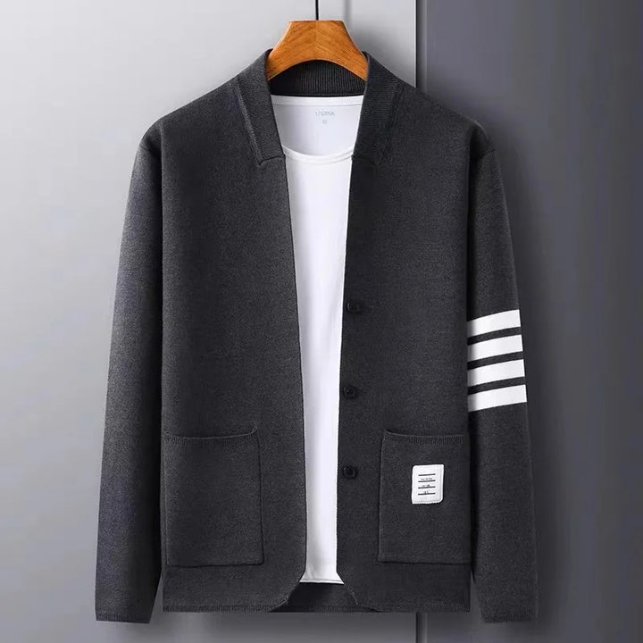 Stylish Varsity Cardigan with Unique Details for Casual Wear