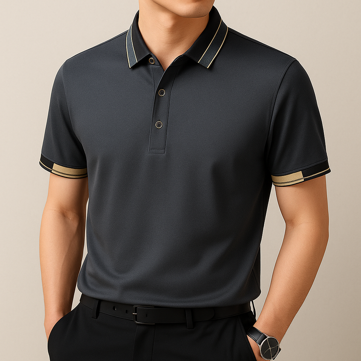 Men's Trimmed Polo Shirt-MODAUTLET