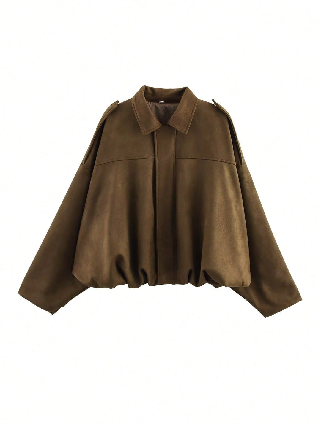 Suede Textured Pilot Jacket for Stylish Comfort Brown