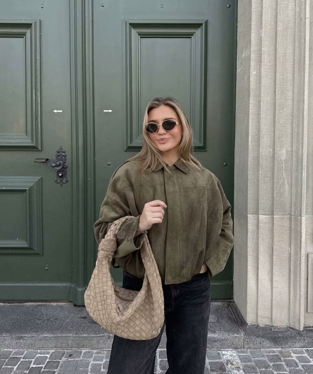 Suede Textured Pilot Jacket for Stylish Comfort